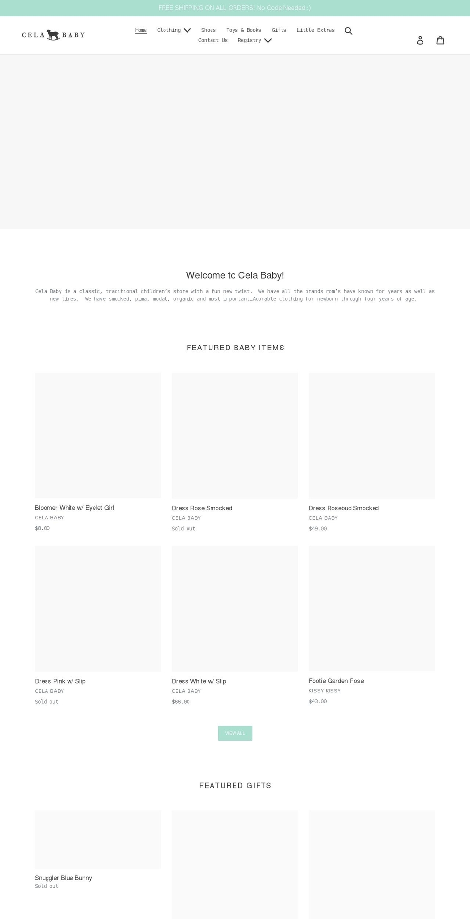 celababy.com shopify website screenshot