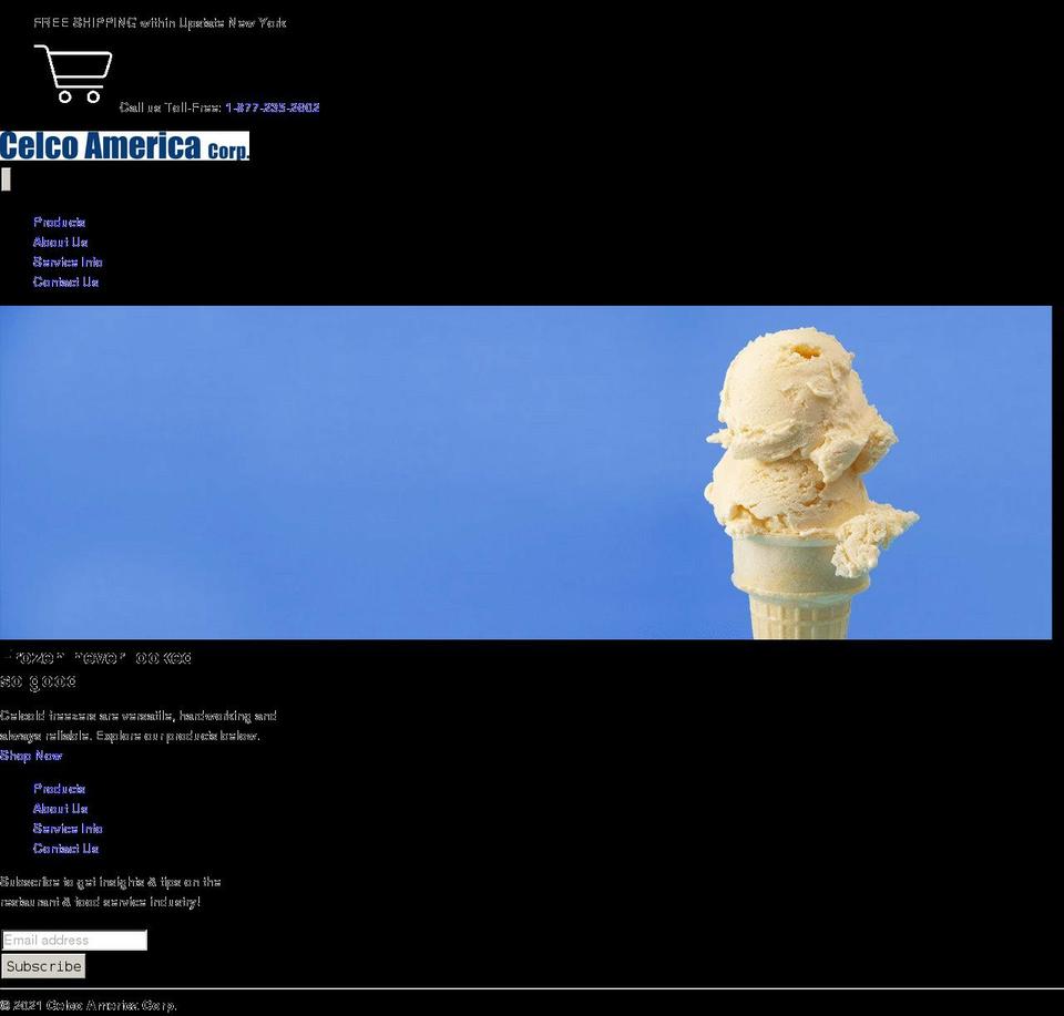 celcoamerica.com shopify website screenshot