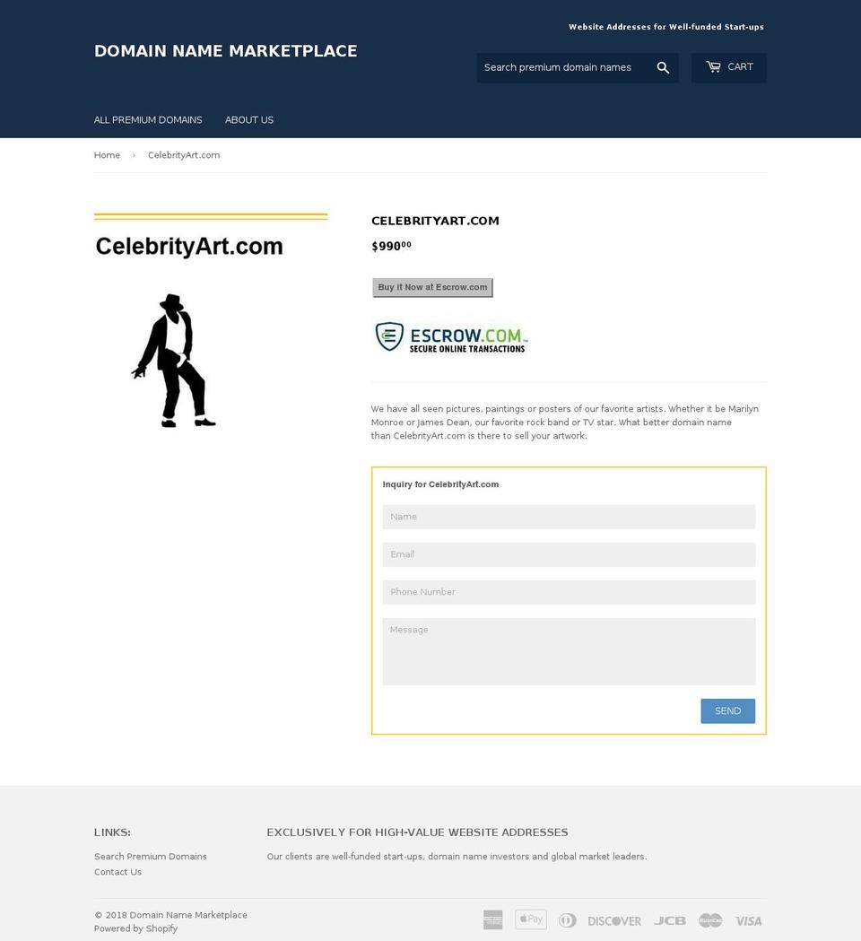 celebart.com — Shopify storefront screenshot