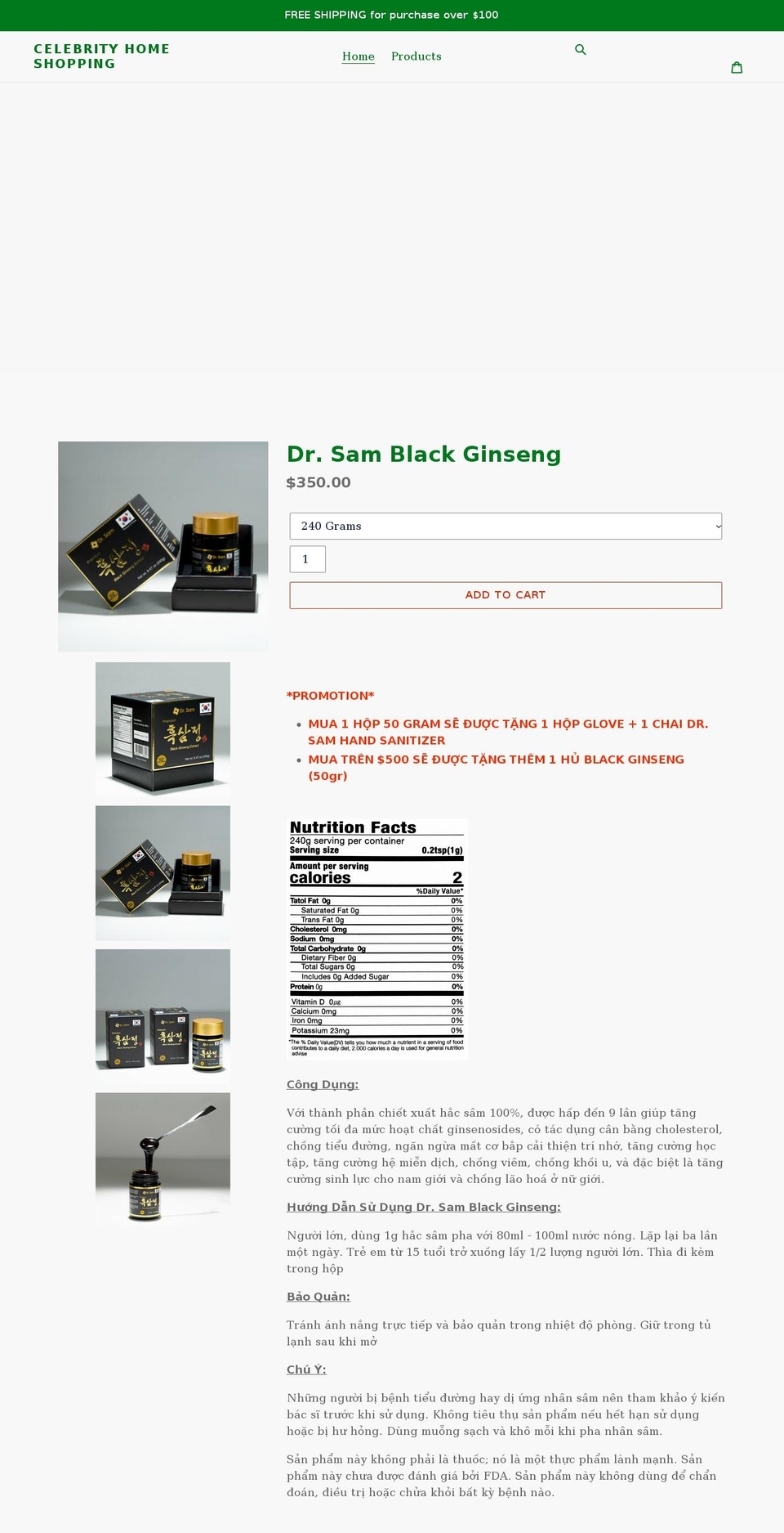 celebhomeshopping.com shopify website screenshot