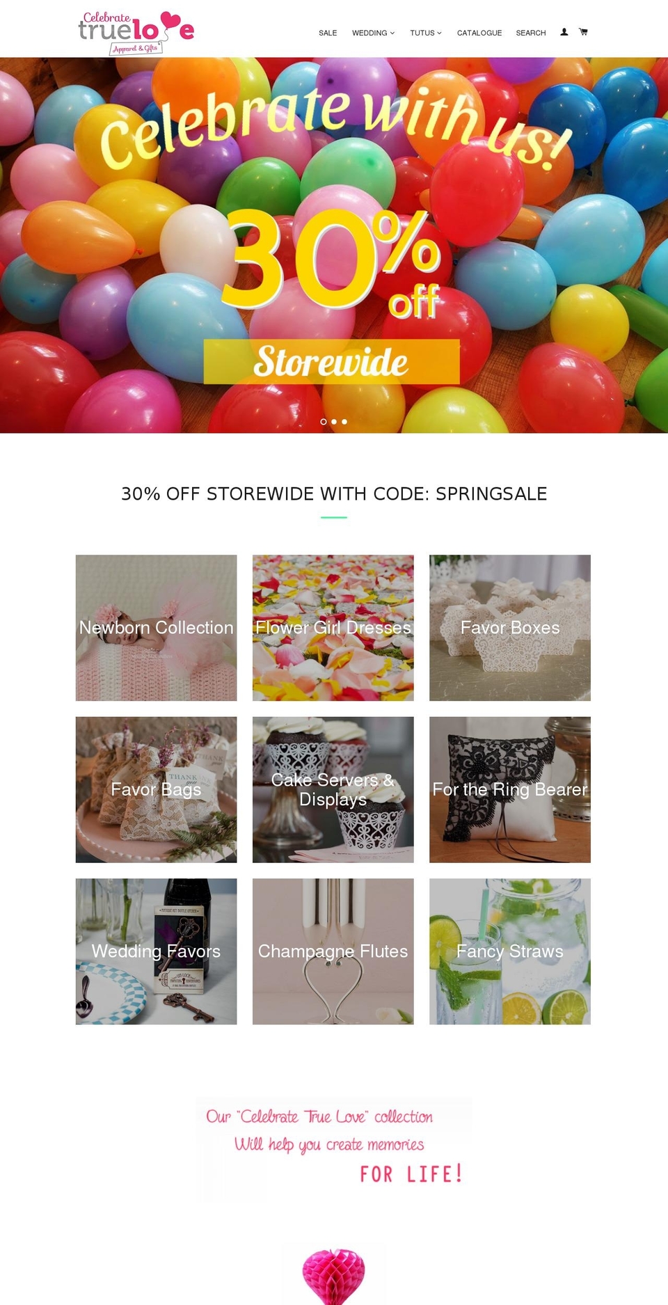 celebratetruelove.com shopify website screenshot