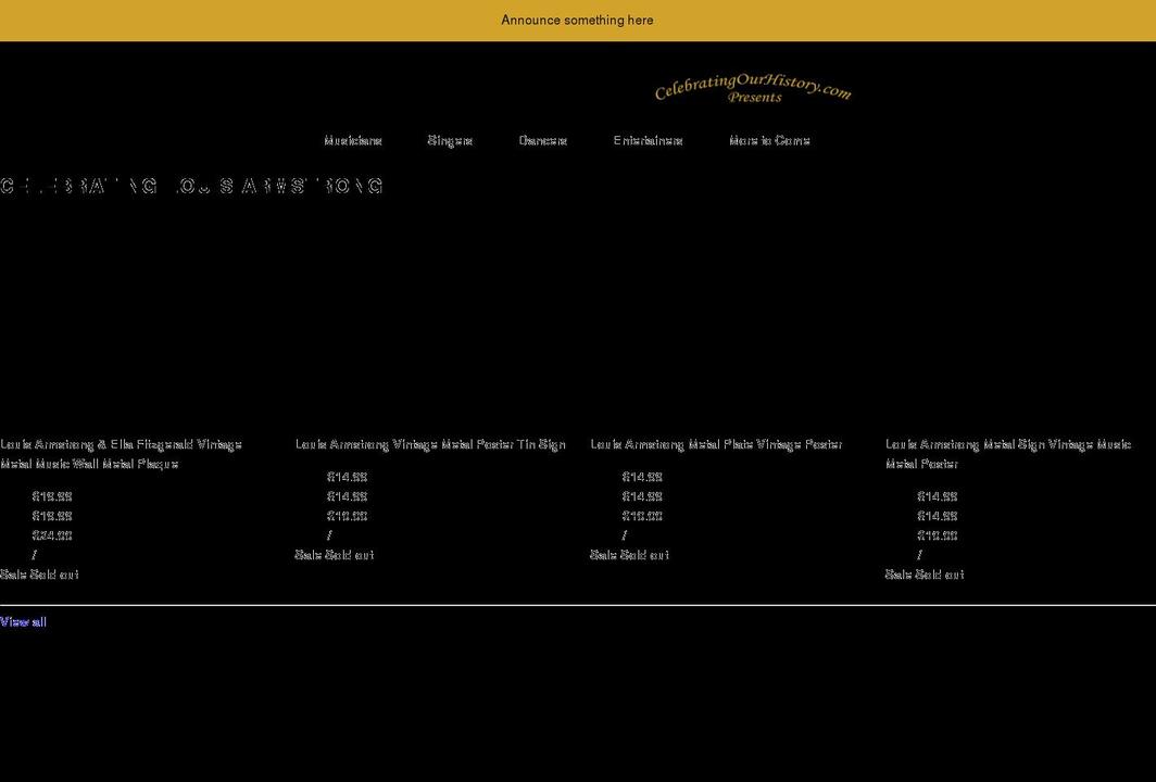 celebratingourhistory.com shopify website screenshot