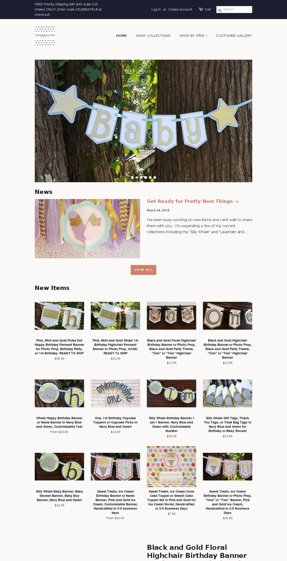 celebrationpaperco.com — Shopify storefront screenshot
