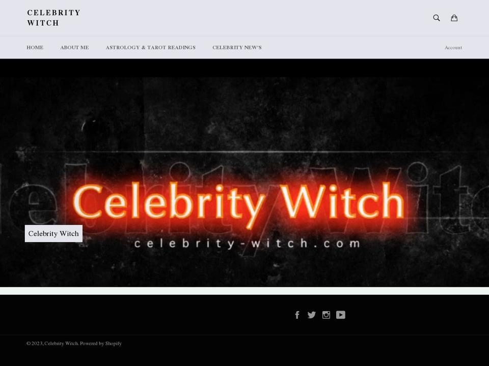 celebrity-witch.com shopify website screenshot