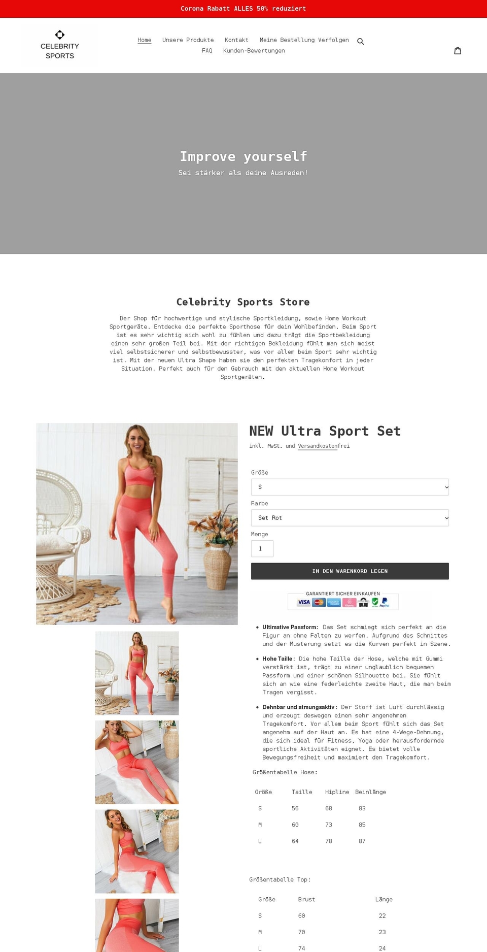 Standard-unchained Shopify theme site example celebritystore.de