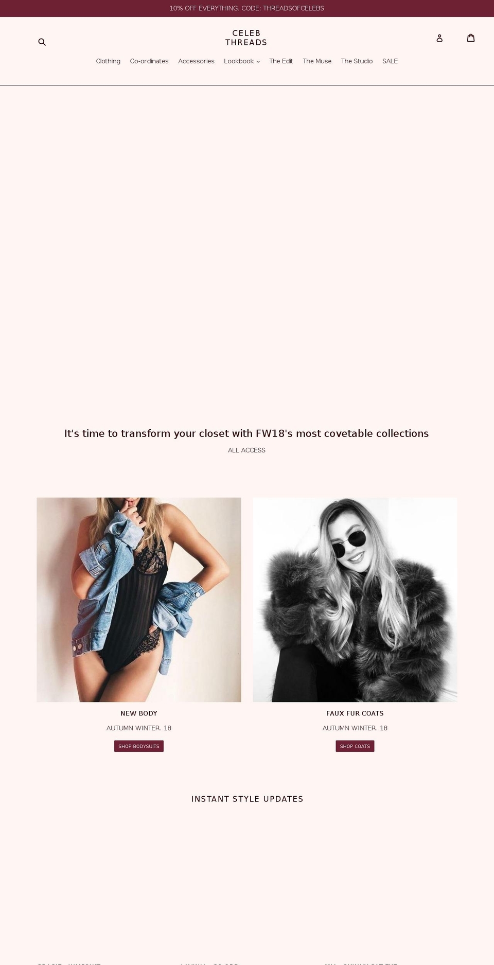 celebthreadsthelabel.com shopify website screenshot