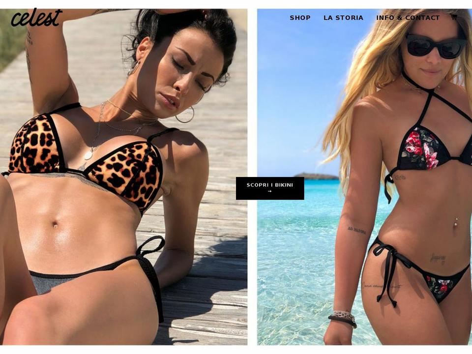 celest-swimwear.com shopify website screenshot