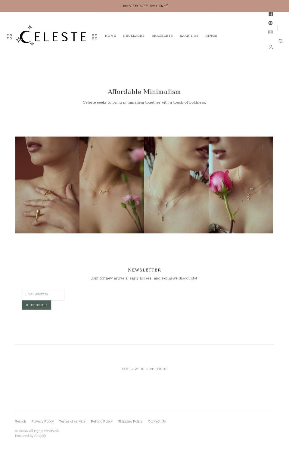 celesteatelier.com shopify website screenshot