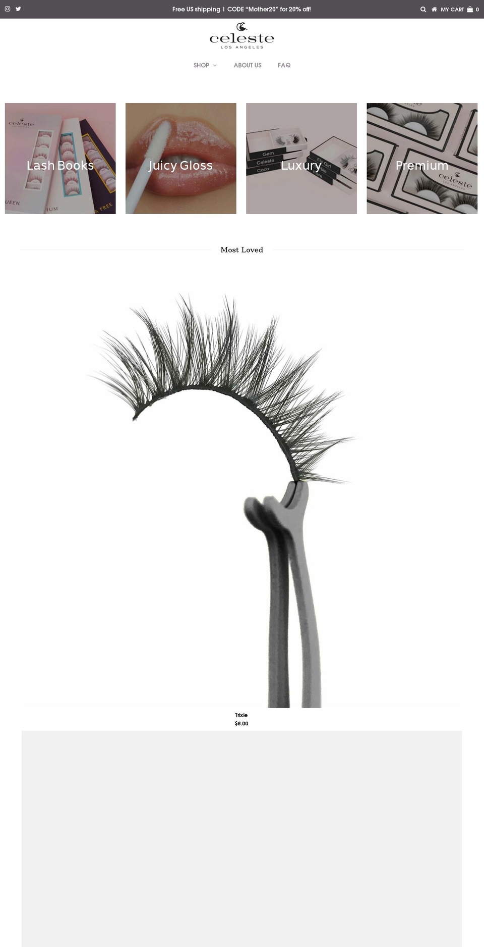 celestelosangeles.com shopify website screenshot