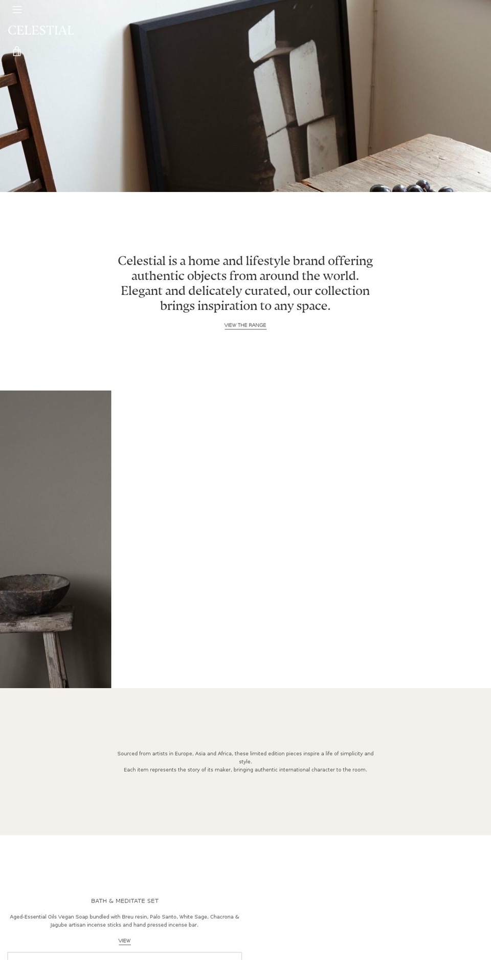 celestial-objects.com — Shopify storefront screenshot