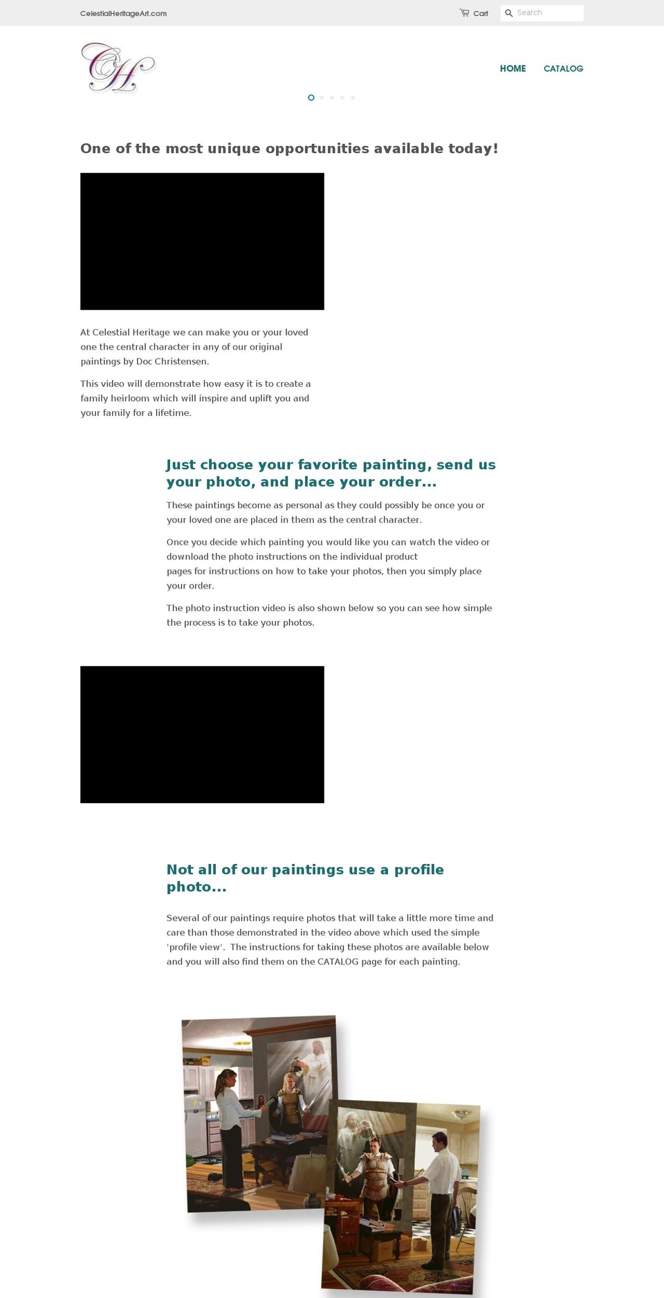 celestialheritageart.com — Shopify storefront screenshot