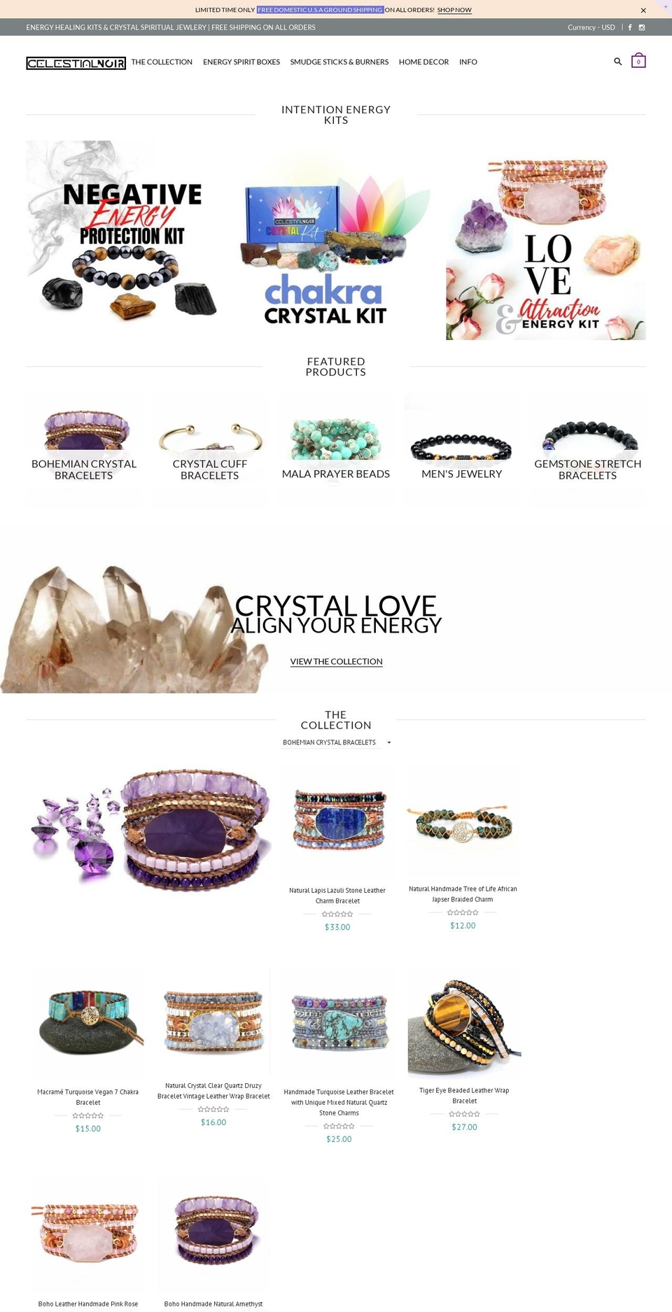 material Shopify theme site example celestialnoir.com