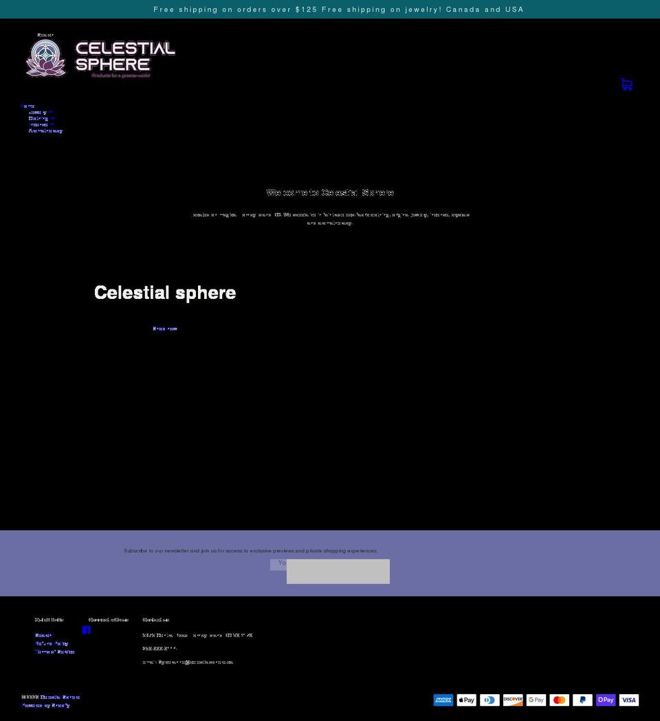 celestialsphere.ca shopify website screenshot