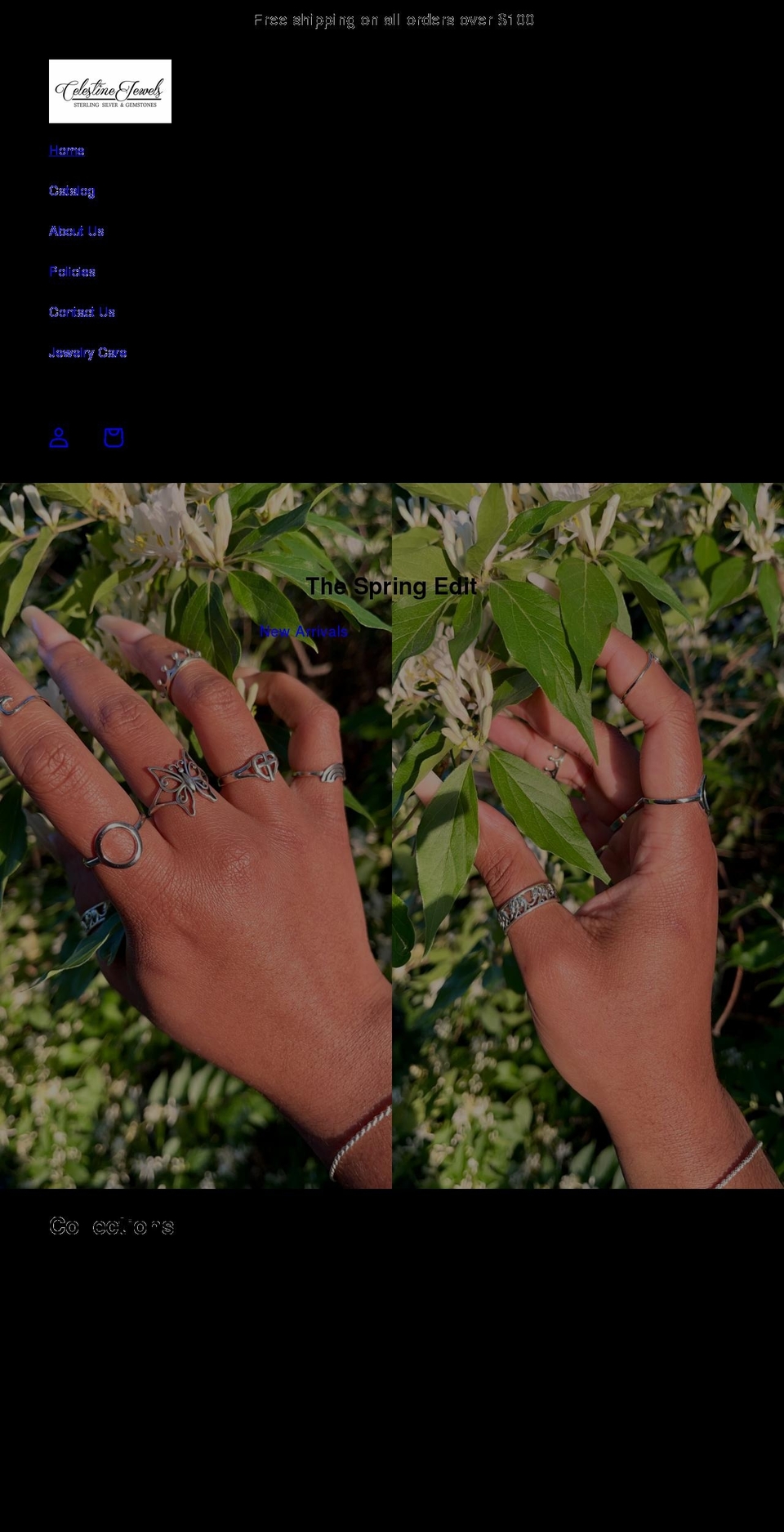 celestinejewels.com shopify website screenshot