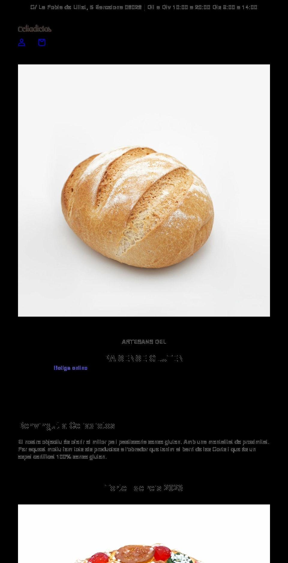 celiadictos.com shopify website screenshot