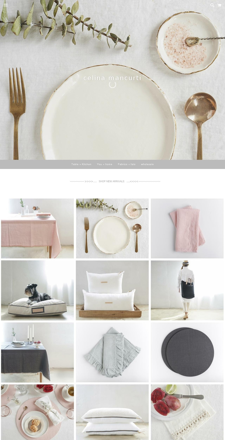 celinamancurti.com shopify website screenshot