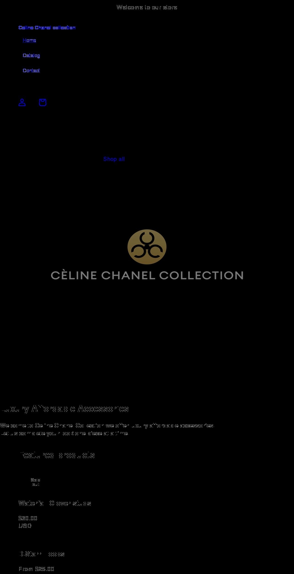 celinechanelcollection.com shopify website screenshot