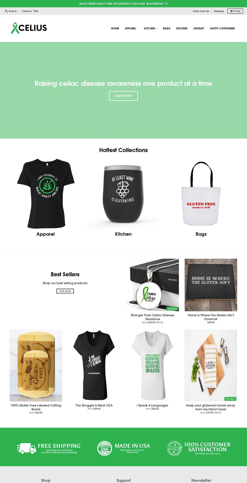celiuswear.com shopify website screenshot