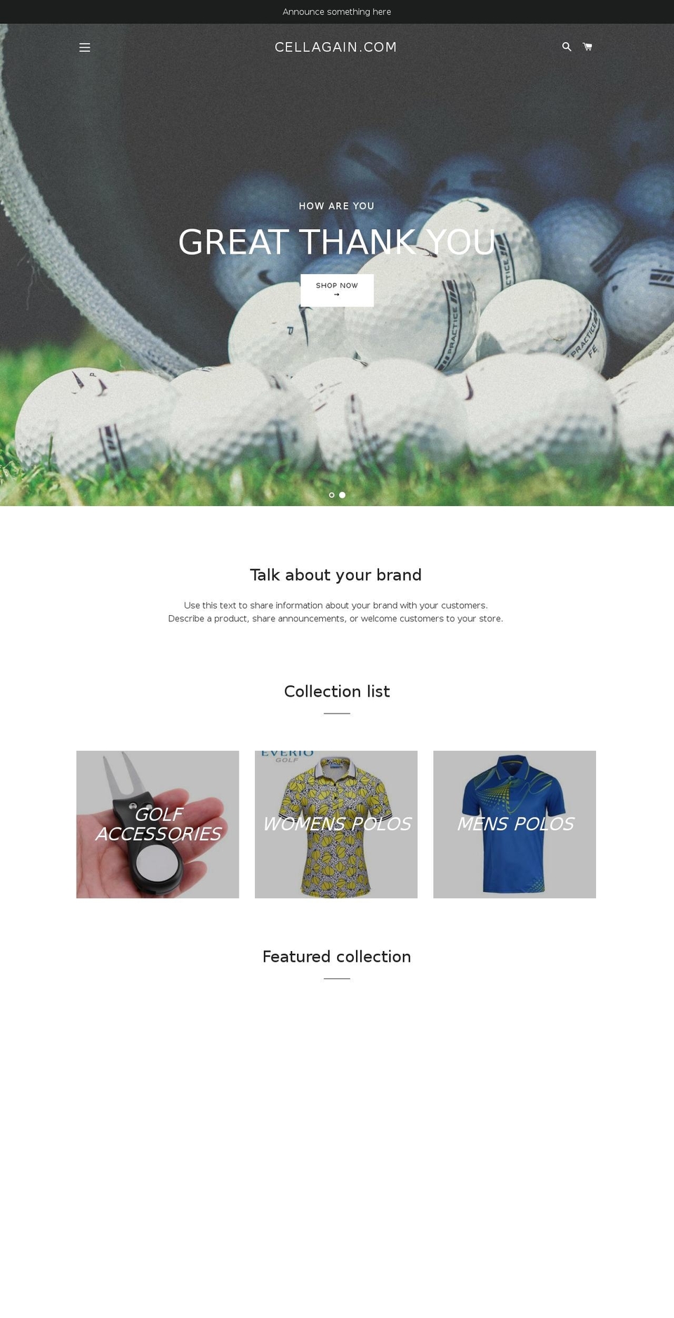 cellagain.com — Shopify storefront screenshot
