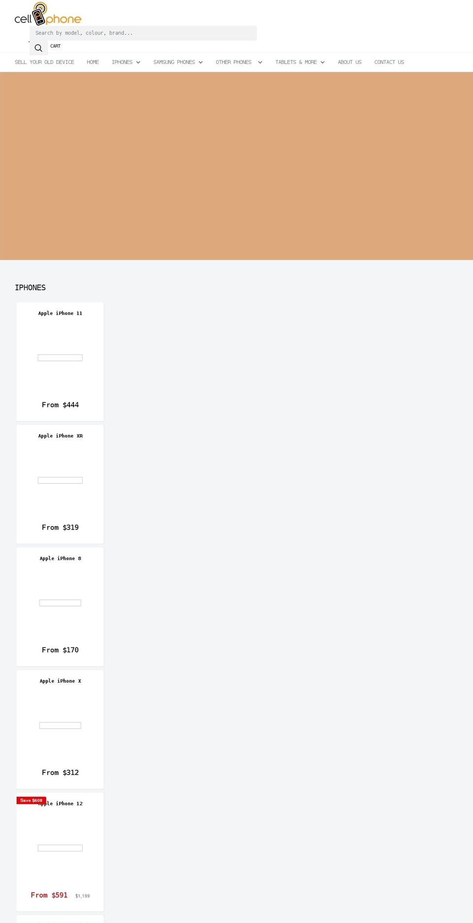 cellaphone.com.au shopify website screenshot