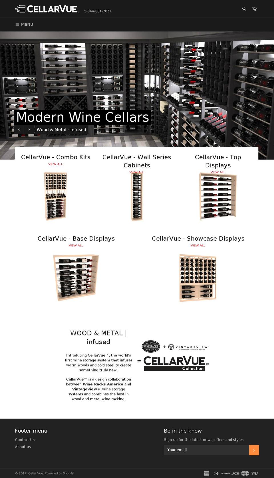 cellar-vue.com shopify website screenshot