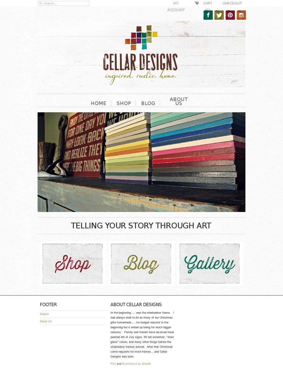 cellardesignshome.com shopify website screenshot