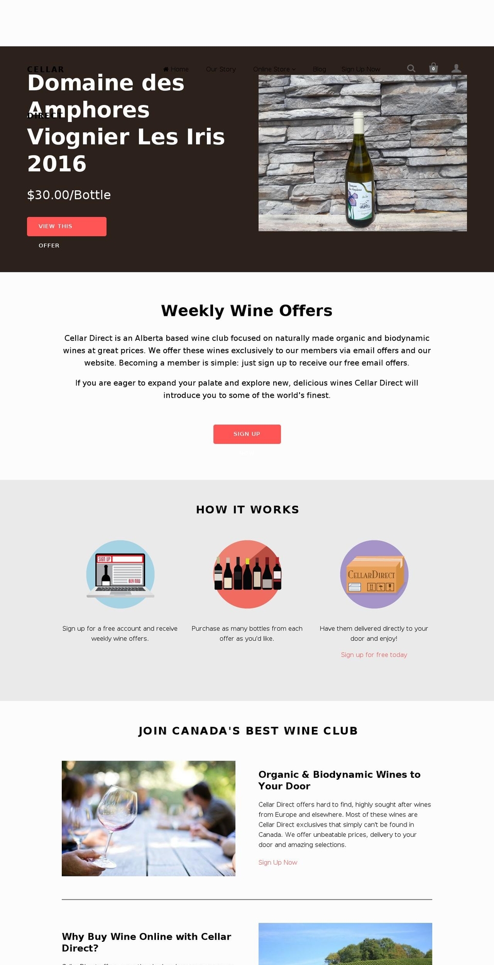 cellardirectstore.ca shopify website screenshot