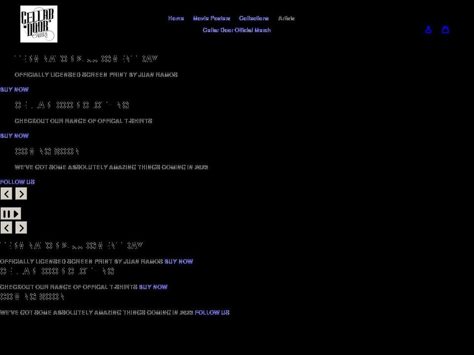 cellardoorgallery.com shopify website screenshot