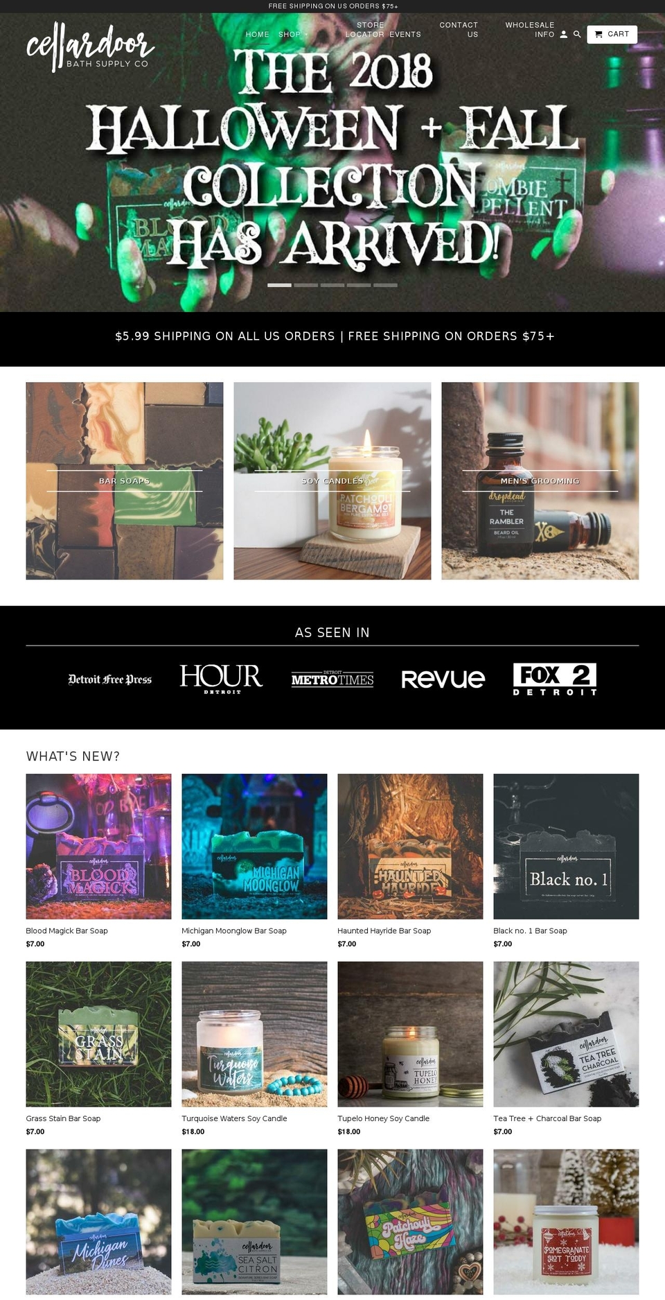 cellardoorsoap.com — Shopify storefront screenshot