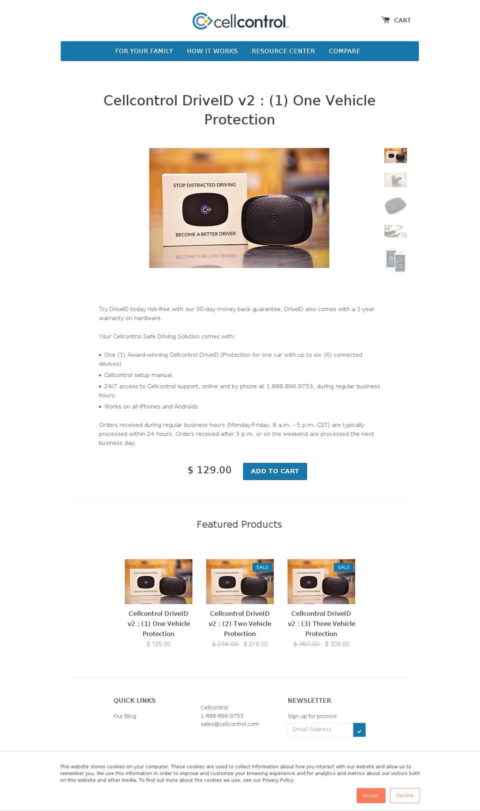 cellcontrol.myshopify.com shopify website screenshot