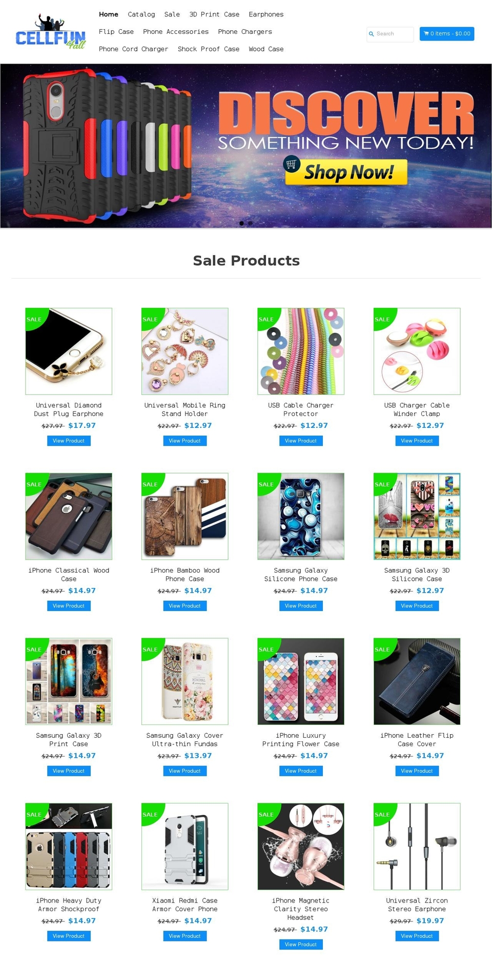 EcomClub Shopify theme site example cellfun4all.com