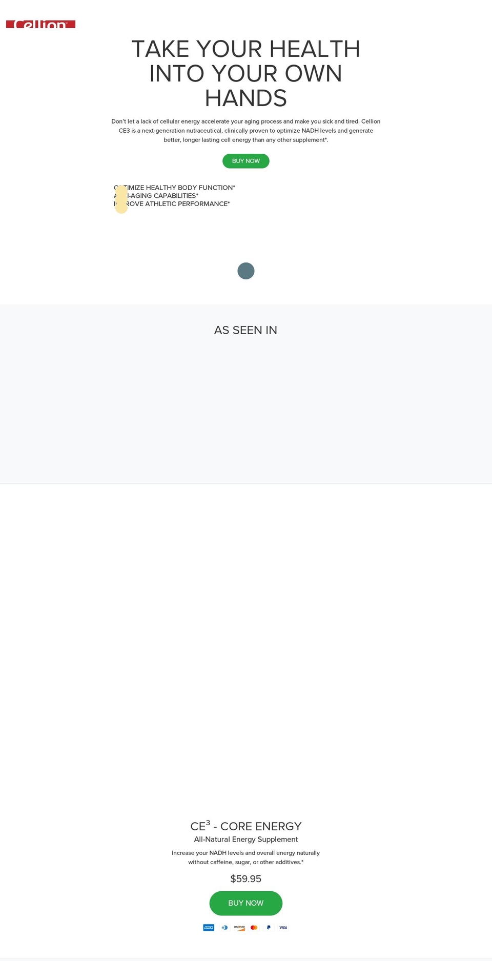 cellion.com shopify website screenshot