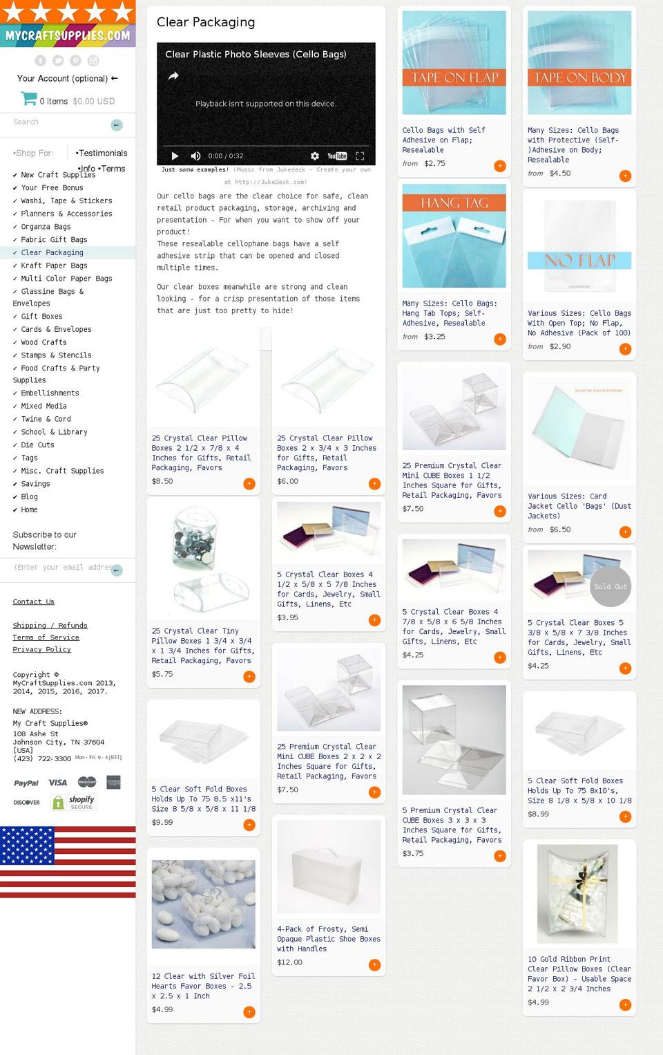 cellobagsusa.com shopify website screenshot