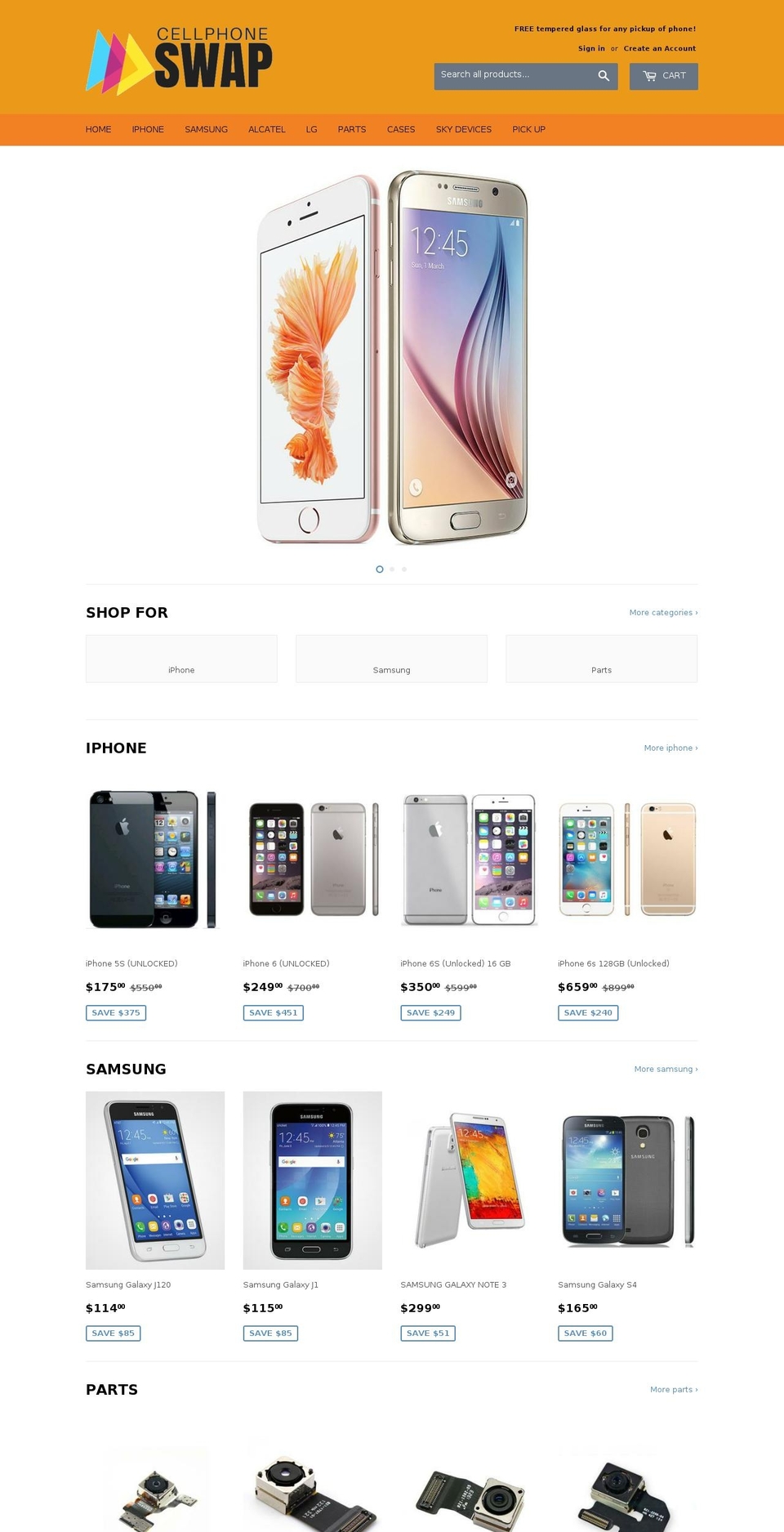cellphone-swap.com — Shopify storefront screenshot