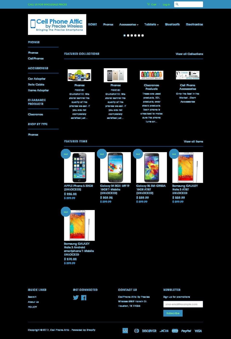cellphoneattic.com shopify website screenshot