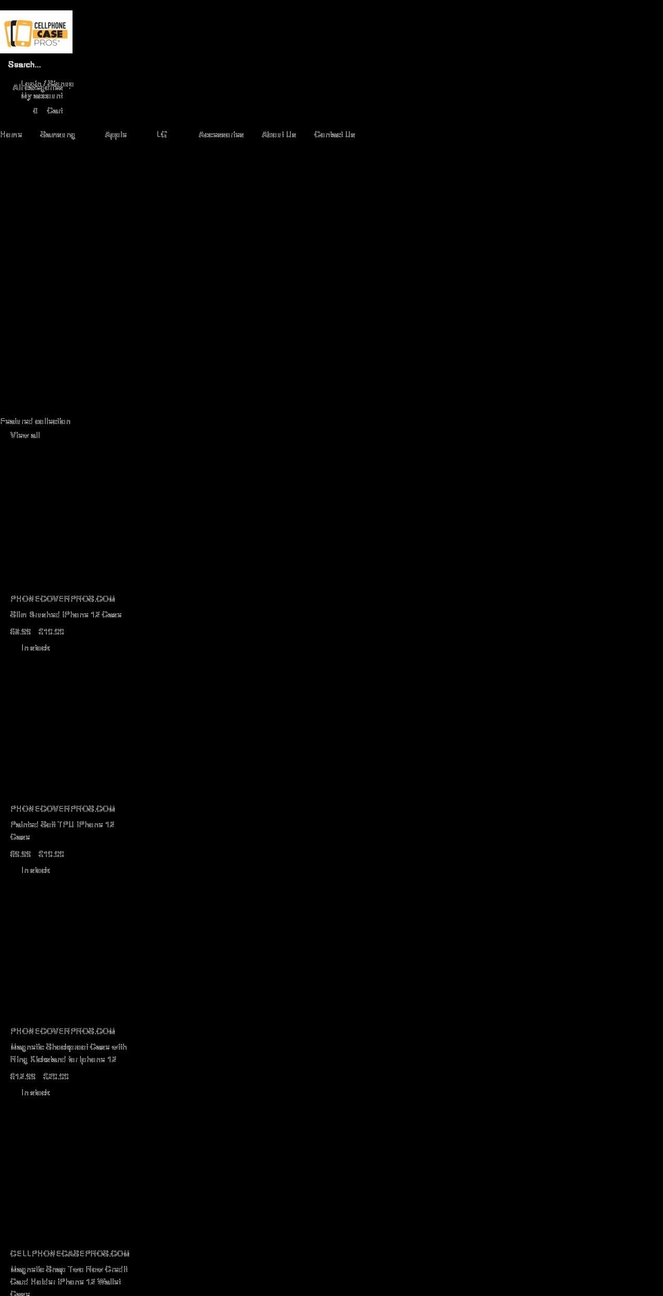 cellphonecasepros.com shopify website screenshot