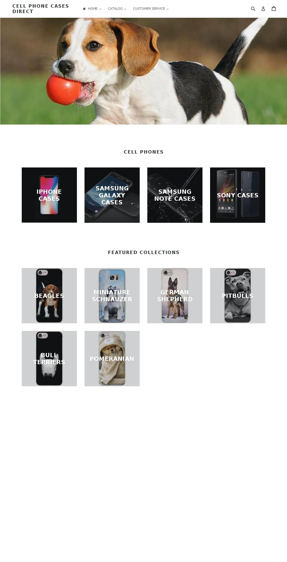 cellphonecasesdirect.com — Shopify storefront screenshot
