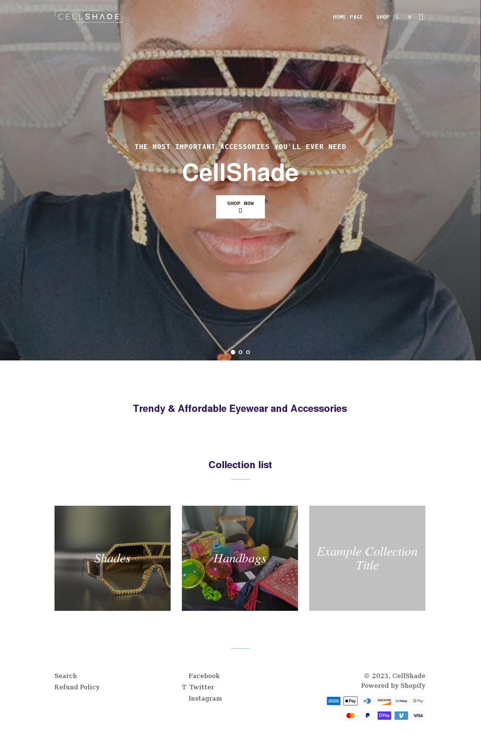 cellshadeshop.com shopify website screenshot