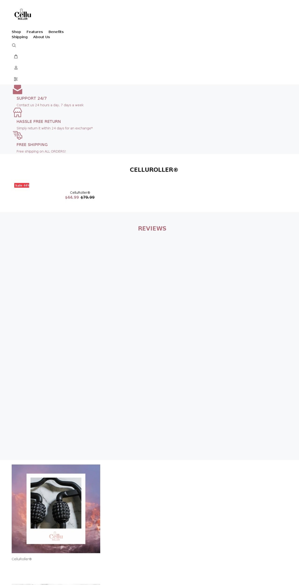 cellu-roller.com shopify website screenshot