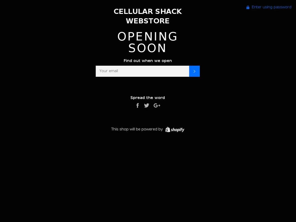 cellular-shack.com shopify website screenshot