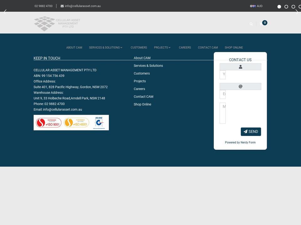 cellularasset.com.au shopify website screenshot
