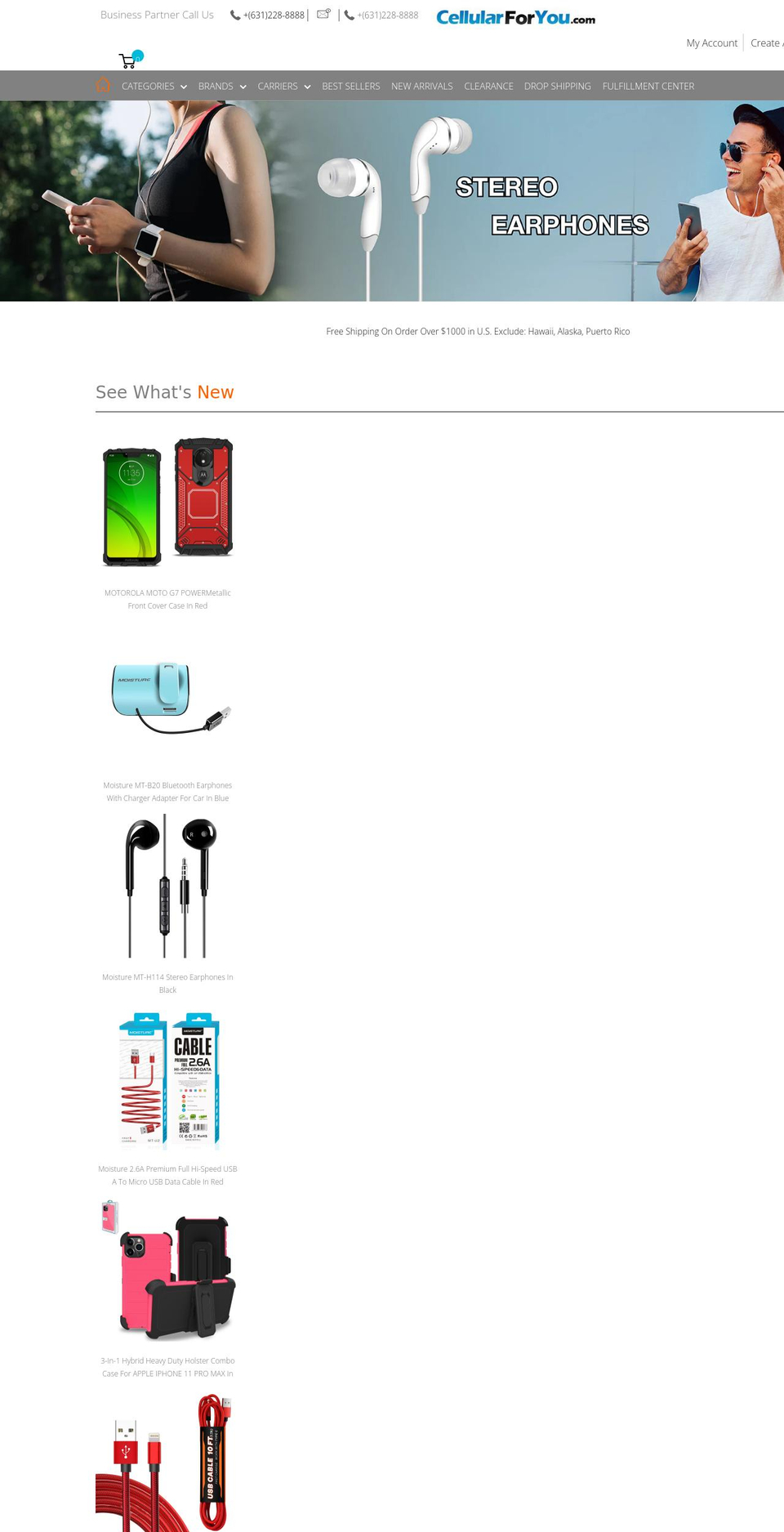 cellularforyou.com shopify website screenshot