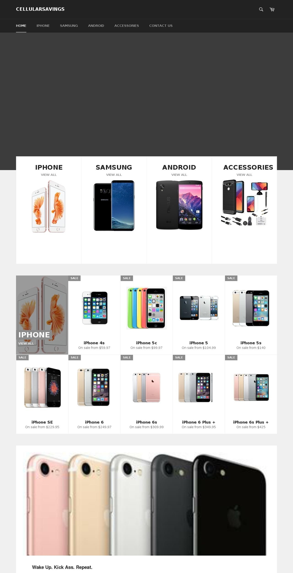 cellularsavings.ca shopify website screenshot