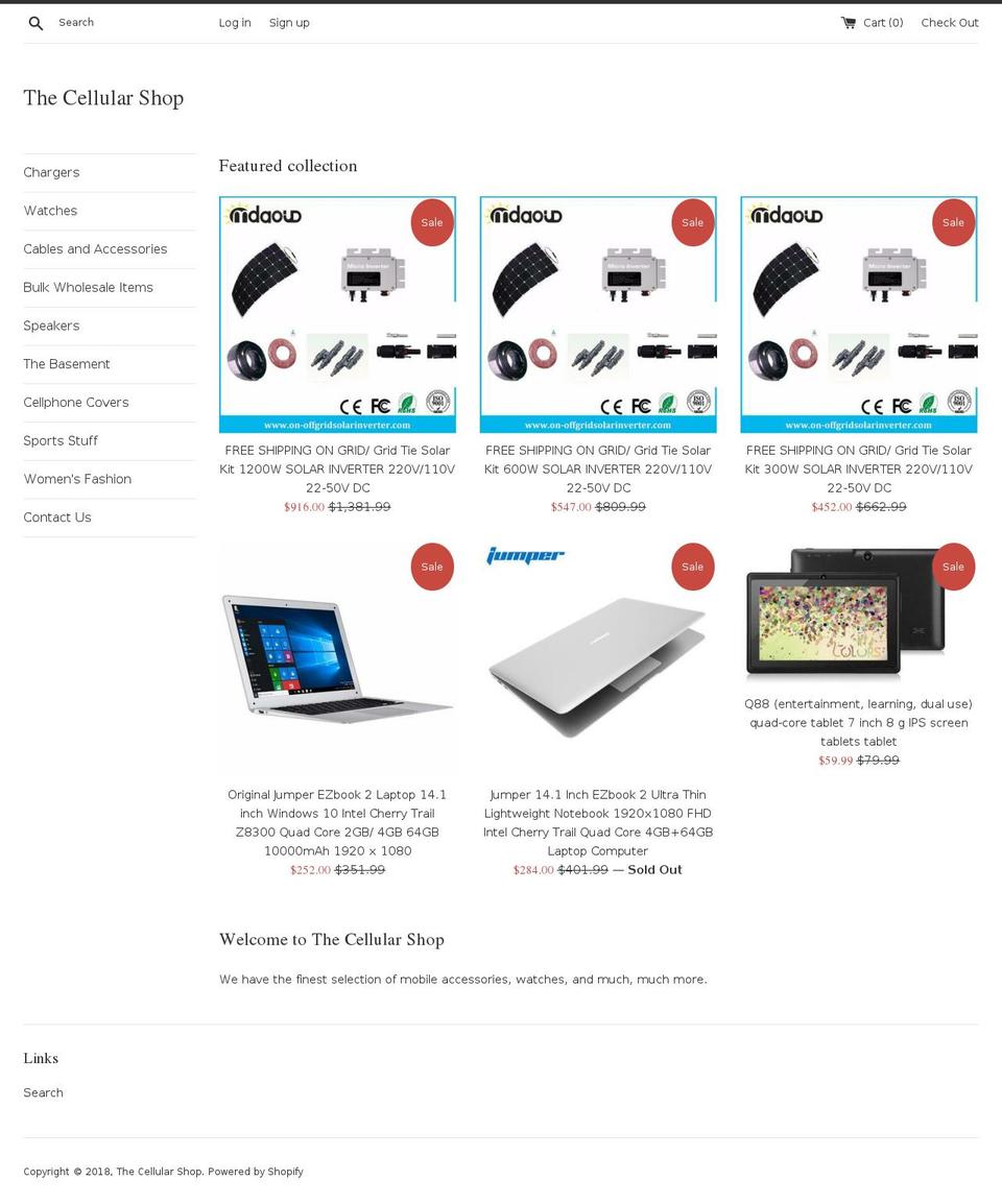 cellularshop.org shopify website screenshot