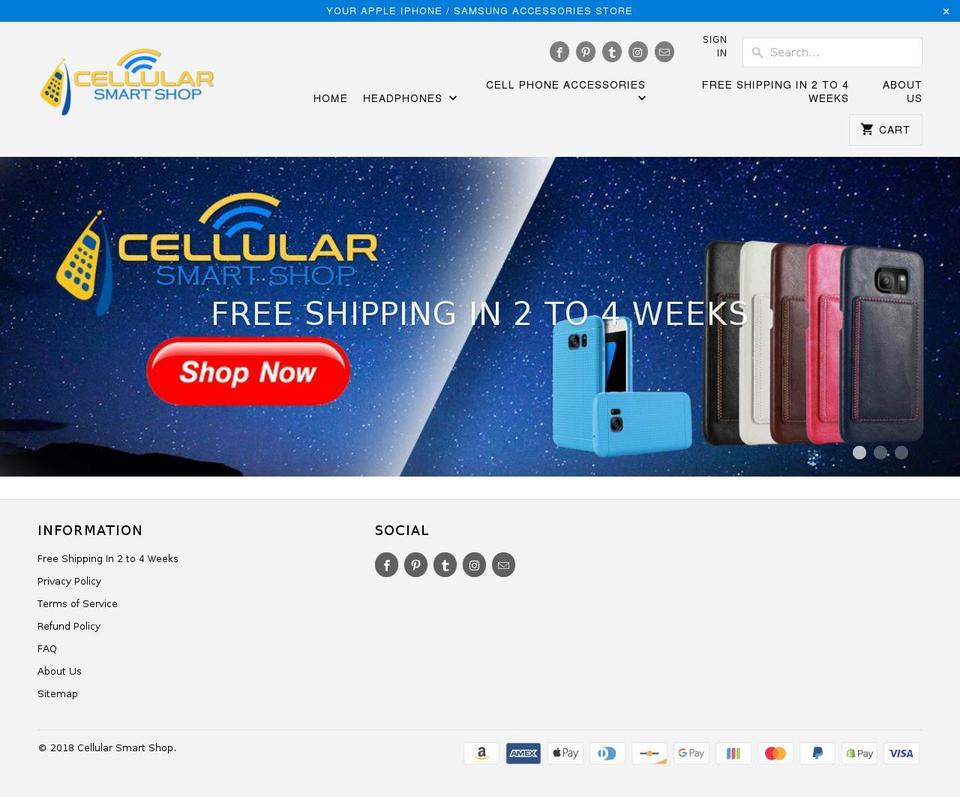 cellularsmartshop.com — Shopify storefront screenshot