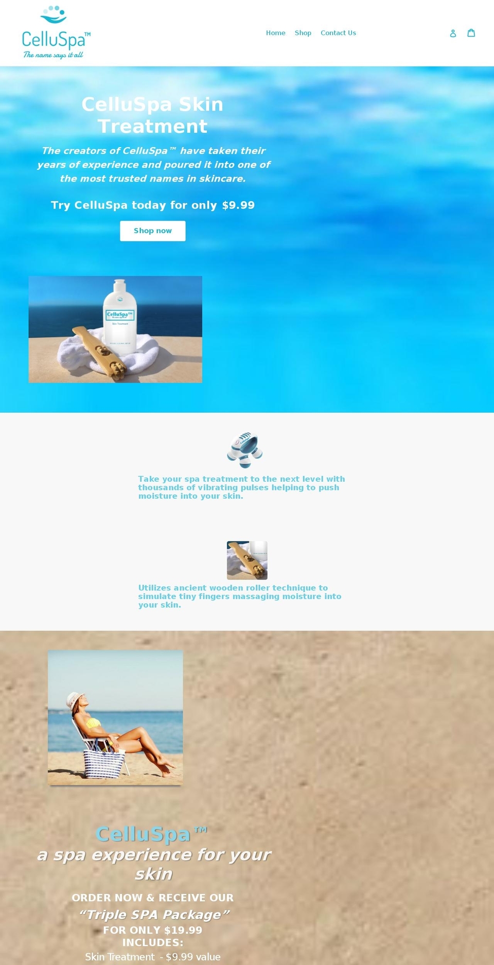 celluspa.com shopify website screenshot