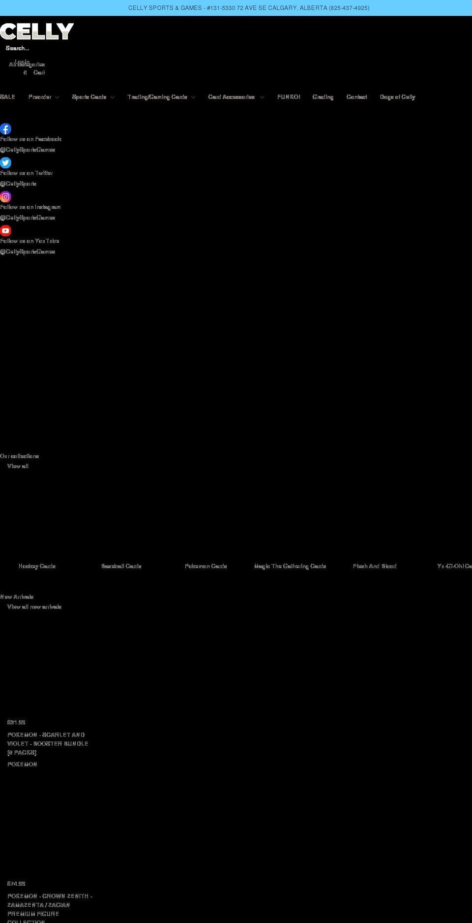 cellysports.com shopify website screenshot