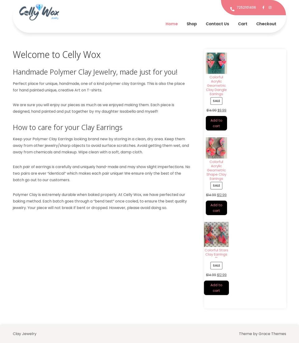 cellywox.com — Shopify storefront screenshot