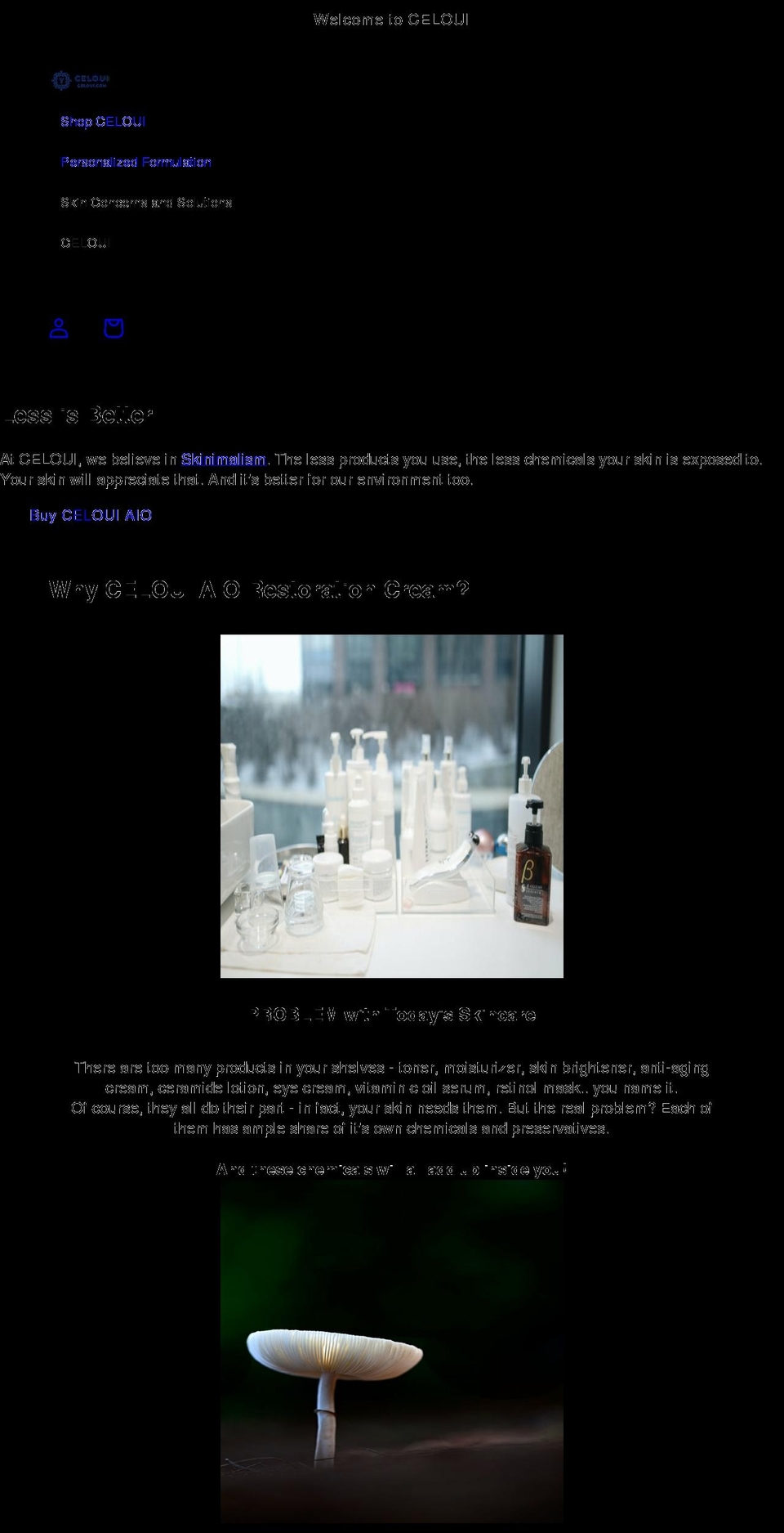 celoui.com shopify website screenshot