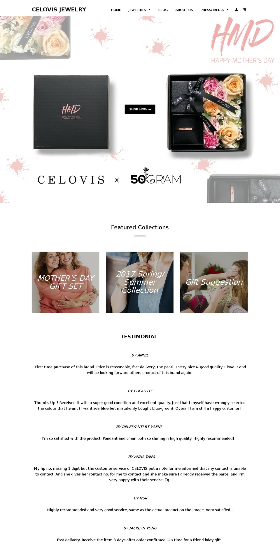 EVA Shopify theme site example celovis.com